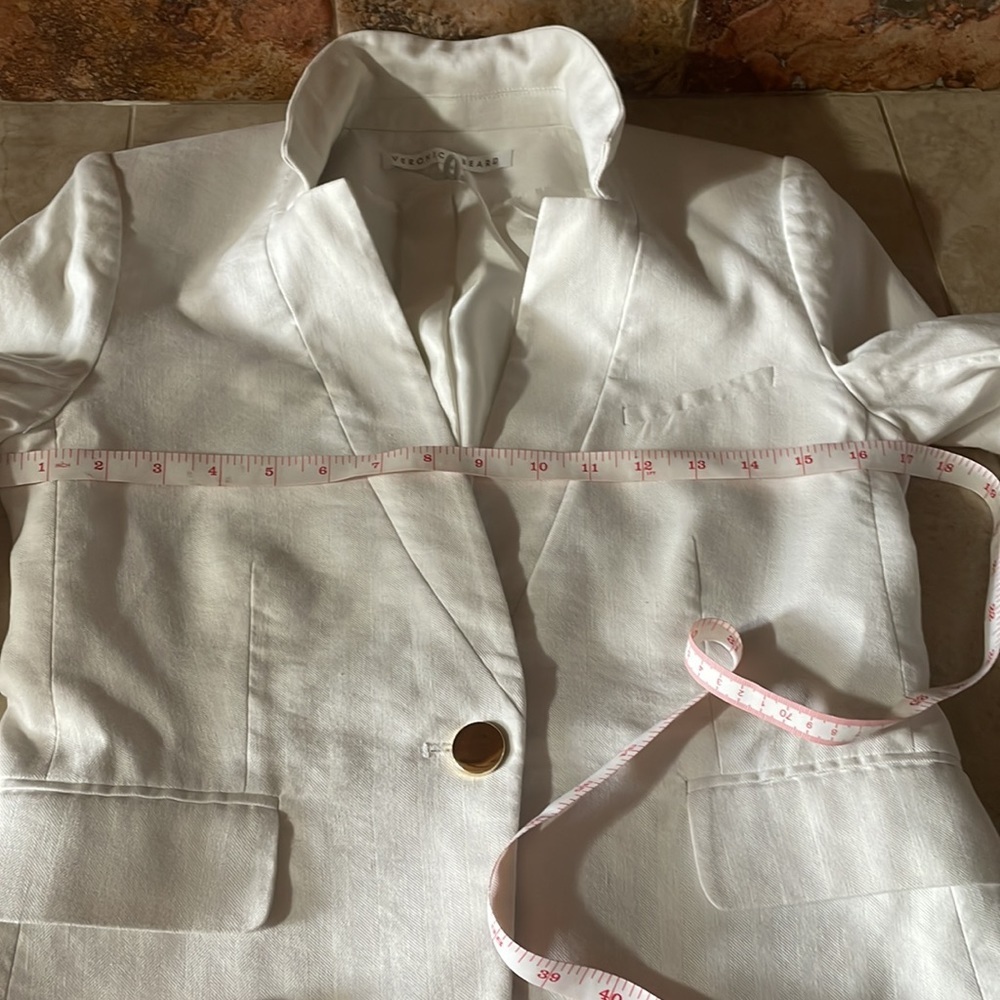 Veronica Beard Women’s Blazer Dickey Jacket White Off White Single button Size 2 - Picture 15 of 16